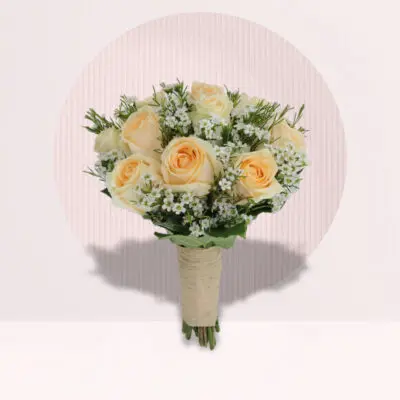 Peach Rose Bridal Bouquet