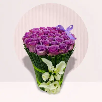 Delightful Purple Rose Arrangement