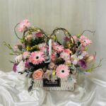 Lovely Pastel Flower Basket arrangement by Wenghoa.com