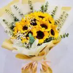 sunflower hand bouquet