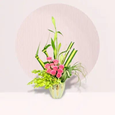 Ikebana Pink Roses