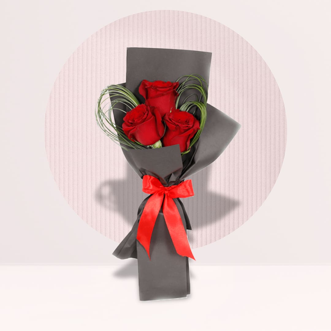Rose Bouquet buy bouquet of 3 roses online