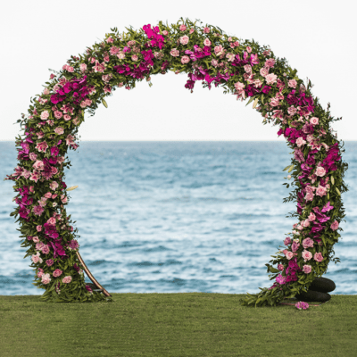 Floral Arch-Dark & Light Pink
