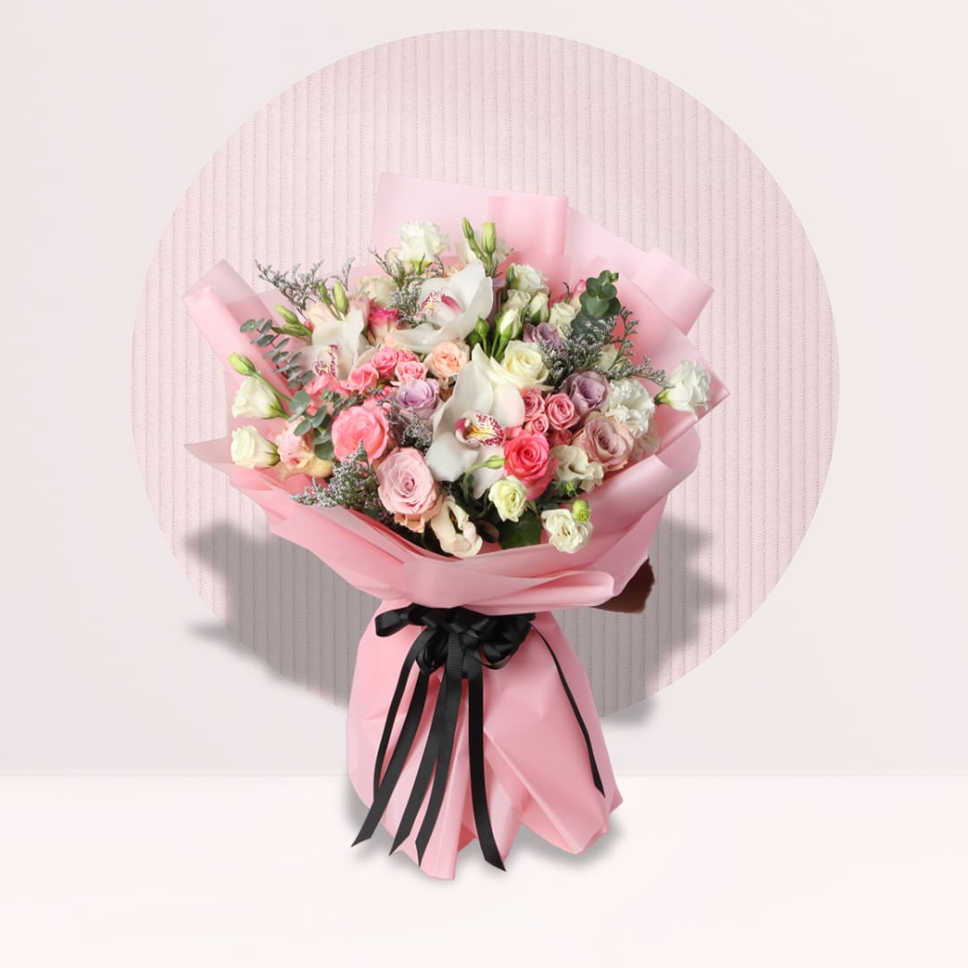 Rose Bouquet Pink Colour Rose Bouquet