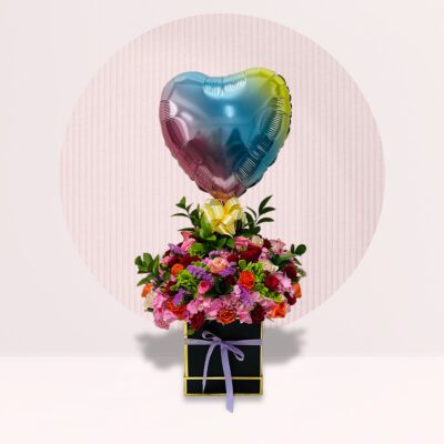 Mixed Flowers With Box