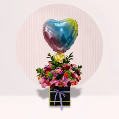 Mixed Flowers With Box