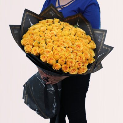 Yellow Shine Rose Bouquet