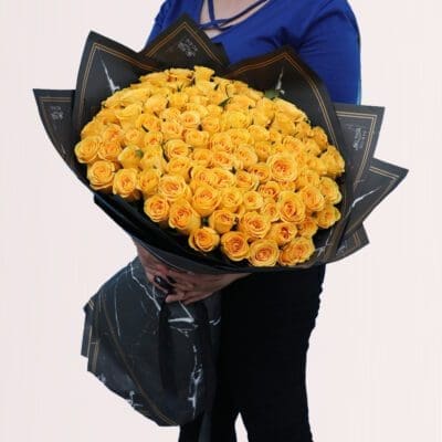 Yellow Shine Rose Bouquet