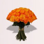 Orange Rose Vase