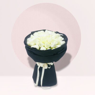 Angelic White Rose Bouquet