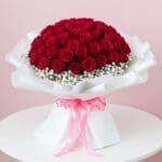 Hearts in Bloom – 99 Roses Bouquet-13-10