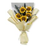 order crochet sunflower bouquet online