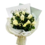 order white rose bouquet online