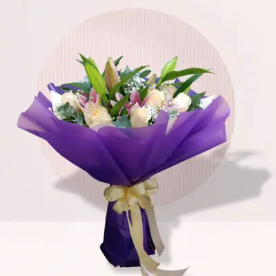 Floral Elegance-Rose Lily Bouquet
