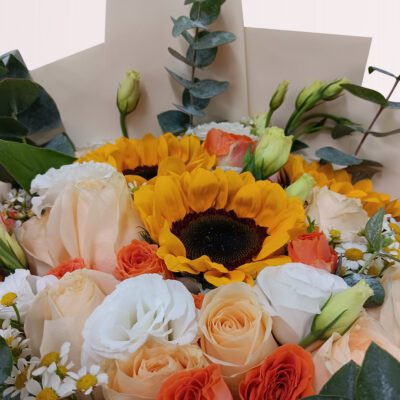 order rose sunflower bouquet online
