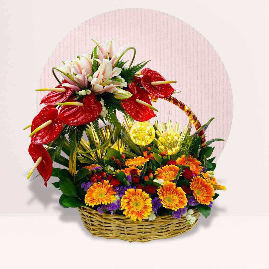 4 (6) order mix flower basket online this deepavali