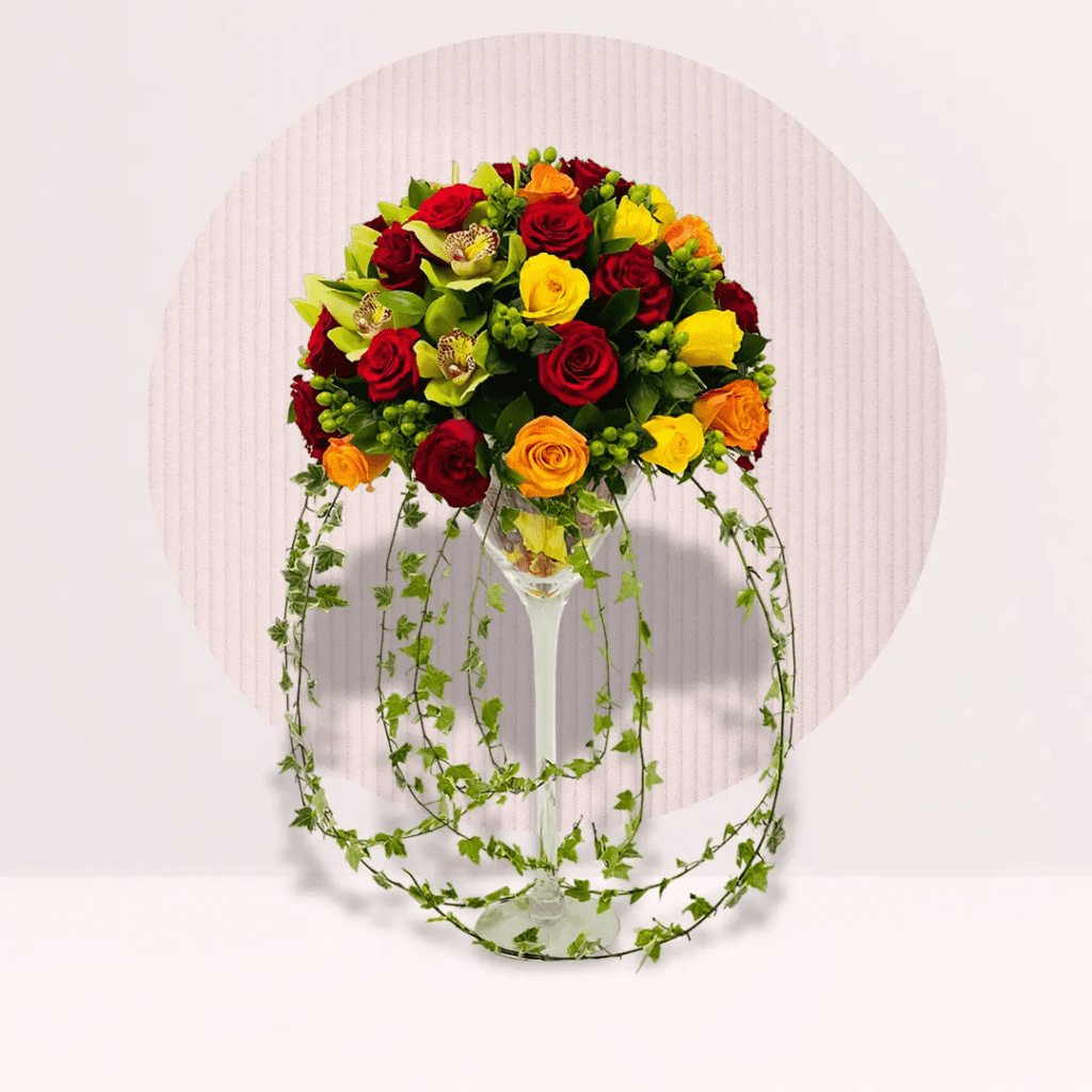 order rose thanksgiving flower arrangement online