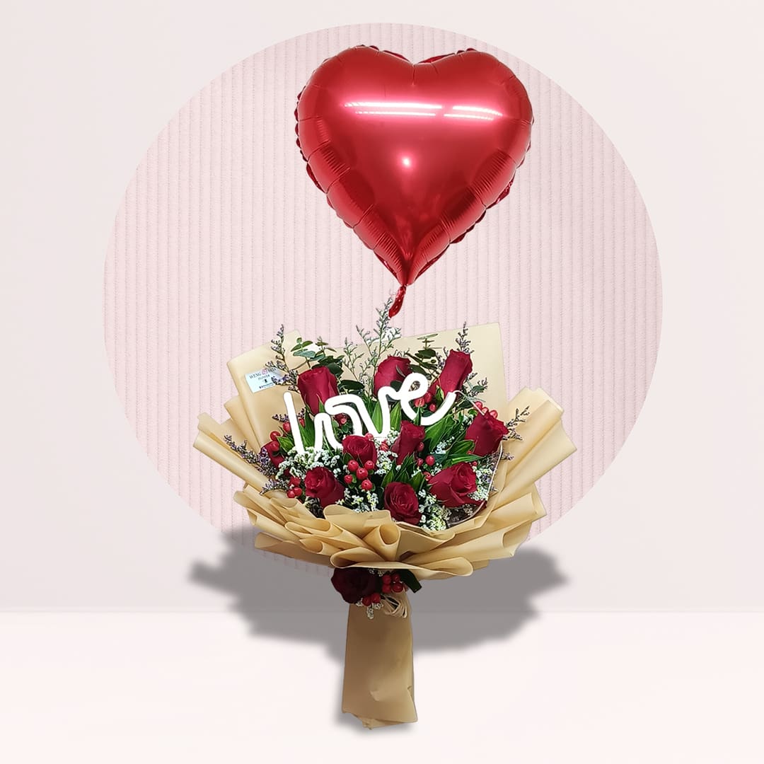 1 order led rose bouquet online