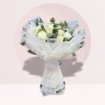 order white rose flower bouquet online