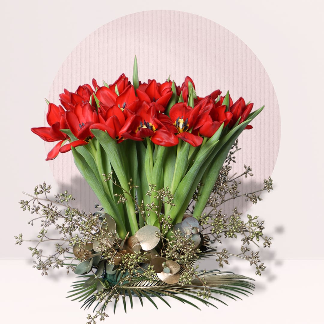 1 order tulip flower arrangement online