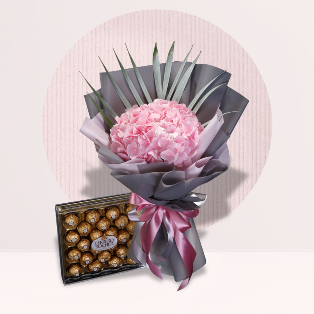 1 order hydrangea flower bouquet online
