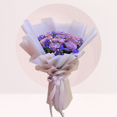 order purple rose bouquet online