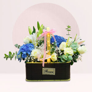 order bouquet of flowers in basket online
