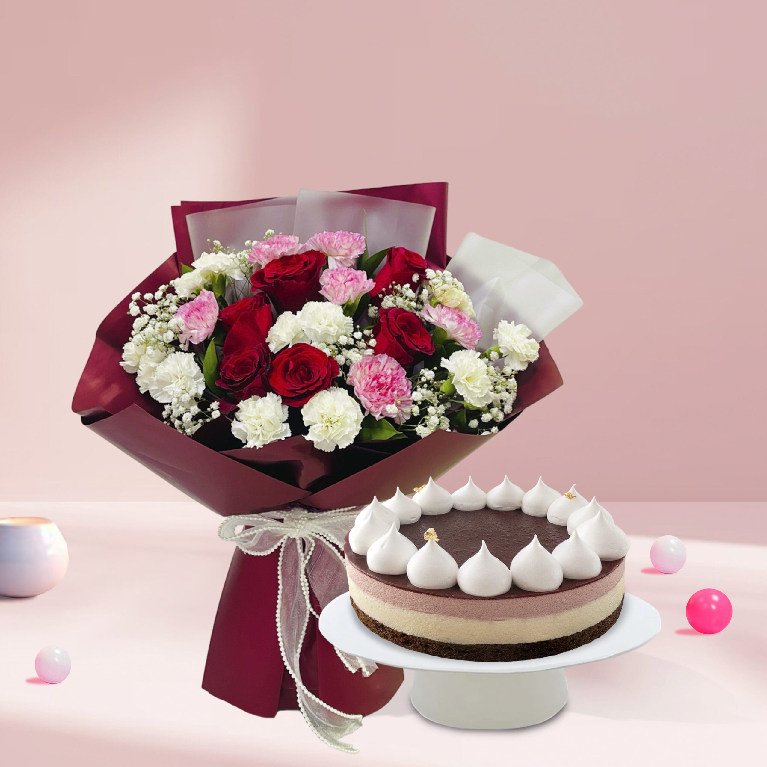 Empty room wall mockup psd Loft interior design order flowers and cake online