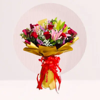 order rose lily bouquet online