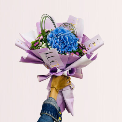 order blue hydrangea bouquet online