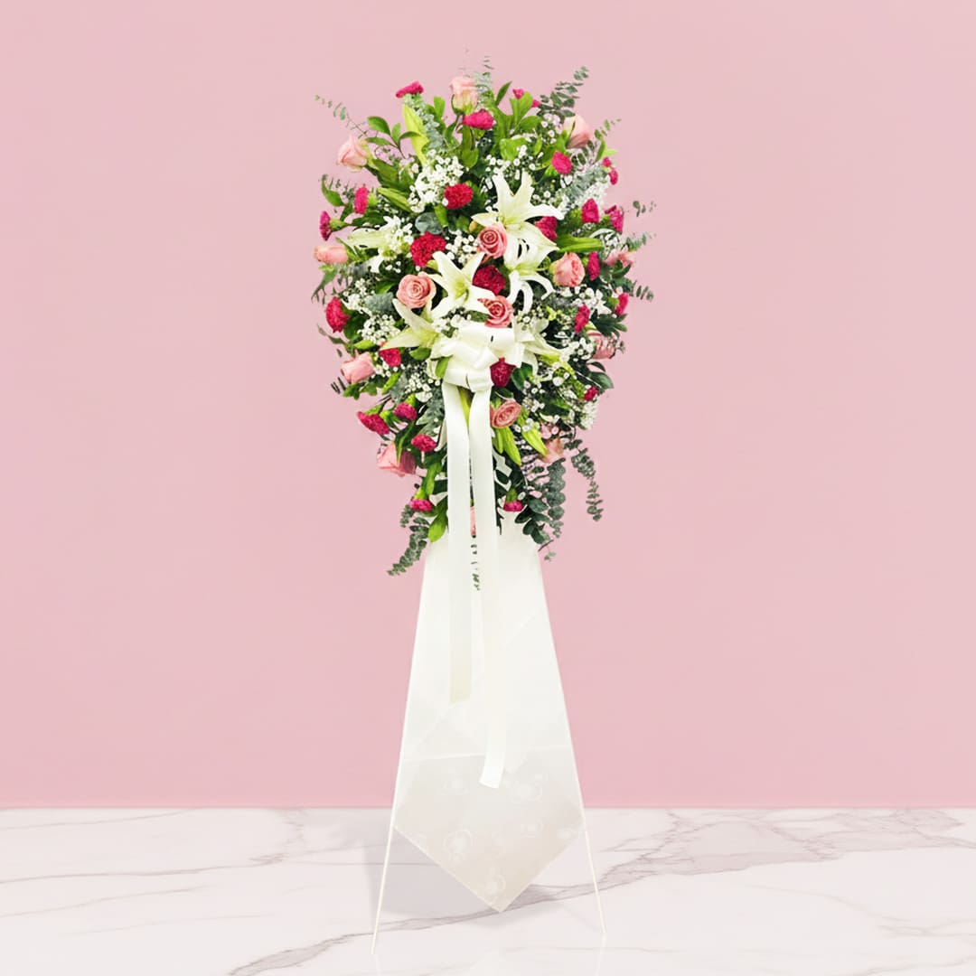 Gentle Grace Stand-01-12-45 A floral sympathy flowers