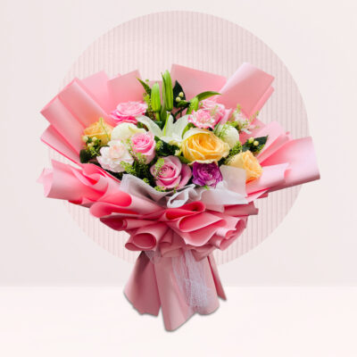 buy rose lily bouquet online