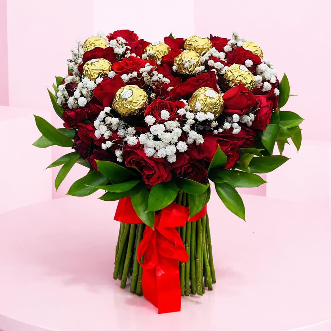 love-embrace-hand-tied-flowers-2026_01 order chocolate bunch of flowers online