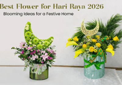 colorful display of flowers selected for Hari Raya 2020, symbolizing joy and festivity.