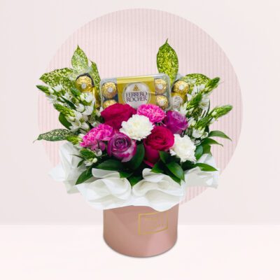 buy ferrero rocher box of flowers online