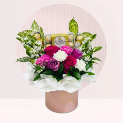 buy ferrero rocher box of flowers online