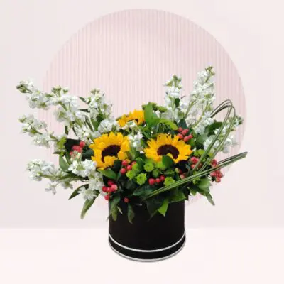 buy sunflower arrangement box online