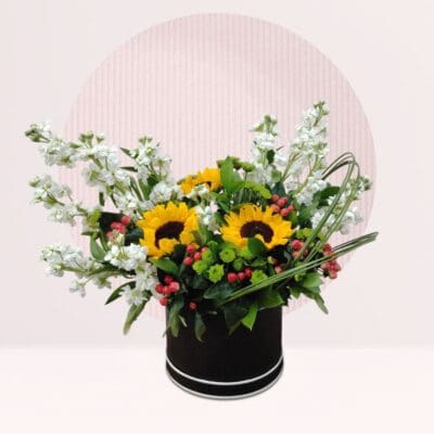 buy sunflower arrangement box online
