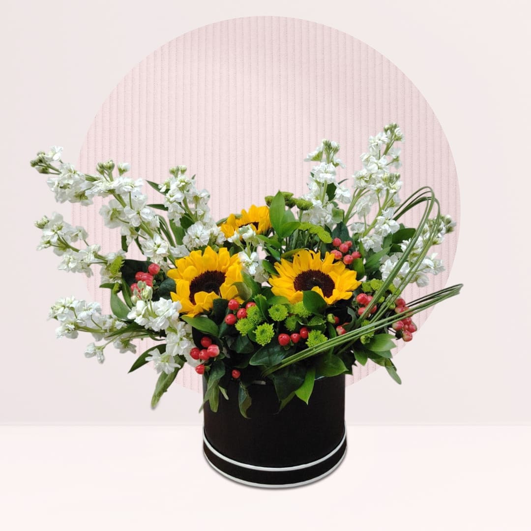 1 176 buy sunflower arrangement box online
