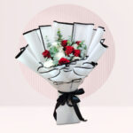 buy red white rose bouquet online