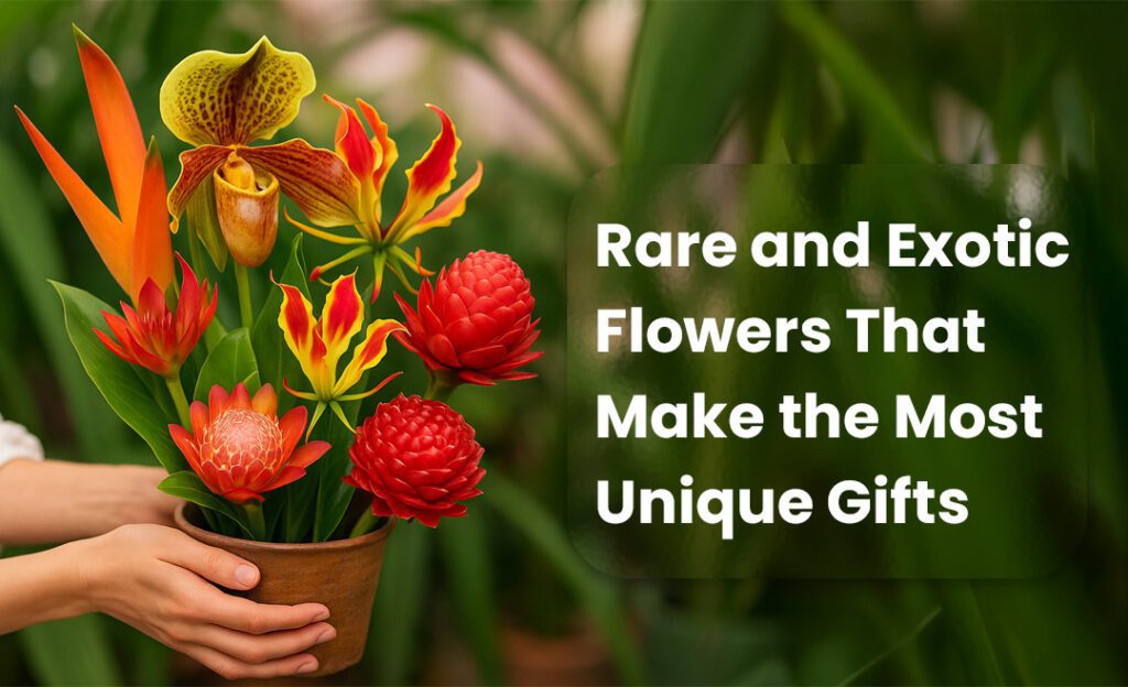 "Rare exotic flower bouquet – unique and vibrant gift."