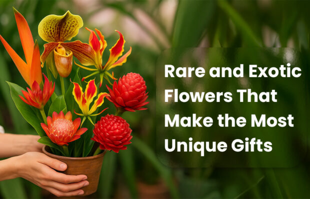 "Rare exotic flower bouquet – unique and vibrant gift."