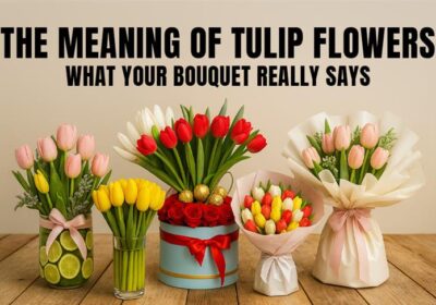 “Beautiful bouquet of colorful tulip flowers symbolizing love, elegance, and happiness – discover the meaning behind tulip bouquets.”