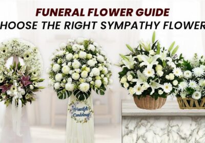 Funeral flower guide showing different sympathy flower options to help choose the right arrangement.