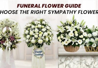 Funeral flower guide showing different sympathy flower options to help choose the right arrangement.