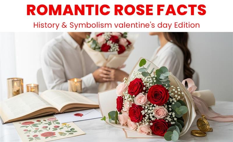 Romantic roses showcasing history and symbolism of love for Valentine’s Day