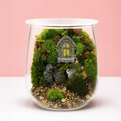 Fairy Door Glass Jar Terrarium