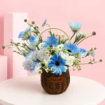 blue-gerbera-charm-basket