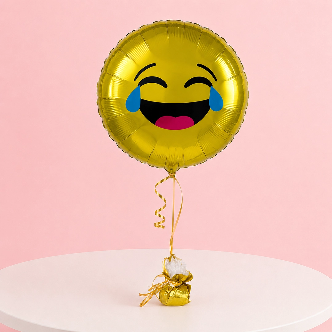 laughing-emoji-round-foil-balloon Tears of laughter emoji round balloon for fun celebrations